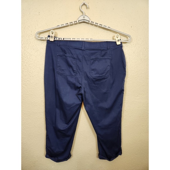Westport‎ Capri Pants Womens 16W Blue Utility Pockets Cropped Casual - Picture 2 of 7